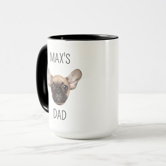 Dog Dad Custom Gezichtsnaam Vaderdag Verjaardag Mok (Voorkant links)
