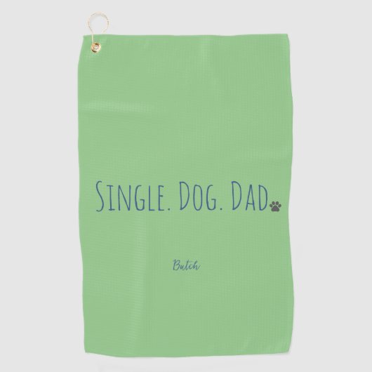 Dog Dad Custom Green Sjabloon Golfhanddoek (Voorkant)