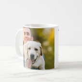 Dog Dad Custom Pet Foto Vaderdag Koffie Mok (Voorkant links)