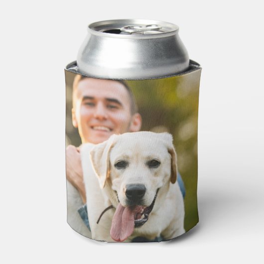Dog Dad Custom Pet Photo Vaderdag Blikjeskoeler (Blikje Voorkant)