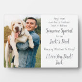 Dog Dad Custom Pet Photo Vaderdag Plaque Fotoplaat (voorkant)