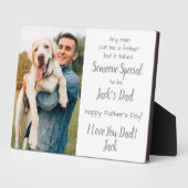 Dog Dad Custom Pet Photo Vaderdag Plaque Fotoplaat (Zijkant)