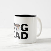 Dog Dad, Custom Photo Dad Gift Two-Tone Coffee Mok (Voorkant rechts)