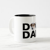 Dog Dad, Custom Photo Dad Gift Two-Tone Coffee Mok (Voorkant links)