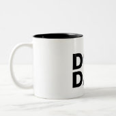 Dog Dad, Custom Photo Dad Gift Two-Tone Coffee Mok (Links)