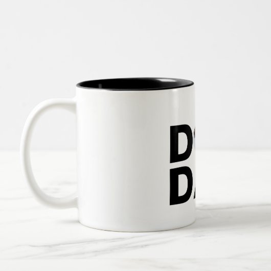 Dog Dad, Custom Photo Dad Gift Two-Tone Coffee Mok (Links)