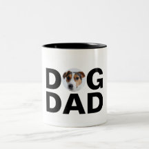 Dog Dad, Custom Photo Dad Gift Two-Tone Coffee Mok