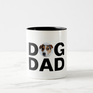 Dog Dad, Custom Photo Dad Gift Two-Tone Coffee Mok