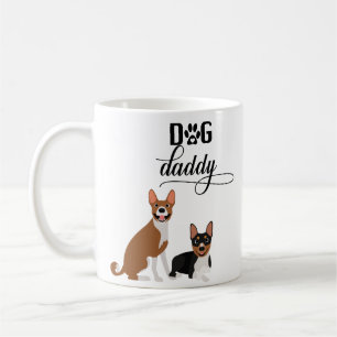 Dog Dad Cute Basenji Hound Koffiemok