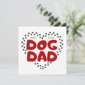 Dog Dad, Cute Best Ever Dog Dad Kaart (Staand voorkant)