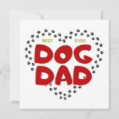 Dog Dad, Cute Best Ever Dog Dad Kaart (Voorkant)