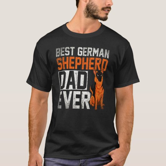 Dog Dad Cute German Shepherd T-shirt (Voorkant)