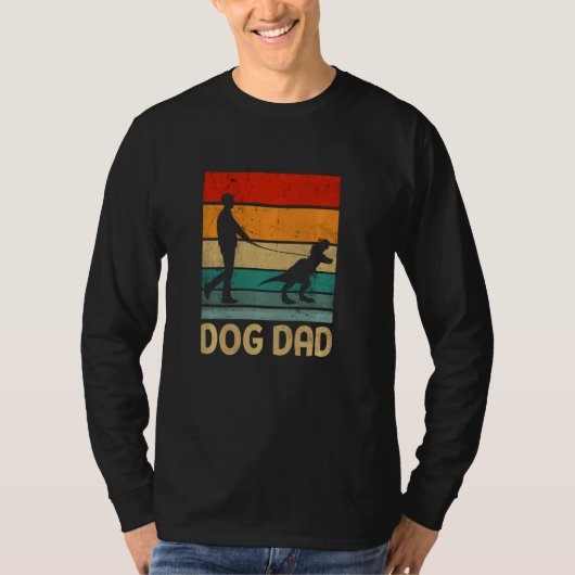 Dog Dad Dinosaur Dog OEigenaars Funny Vin T-shirt (Voorkant)