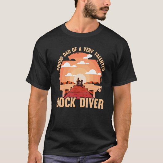 Dog Dad Dock diver T-shirt (Voorkant)