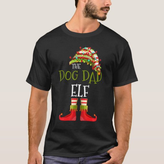 Dog Dad Elf Group Matching Family Kerstmis 2 T-shirt (Voorkant)