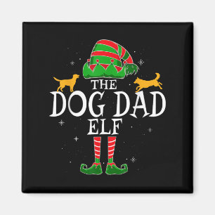 Dog Dad Elf Group Matching Family Kerstpapa Magneet
