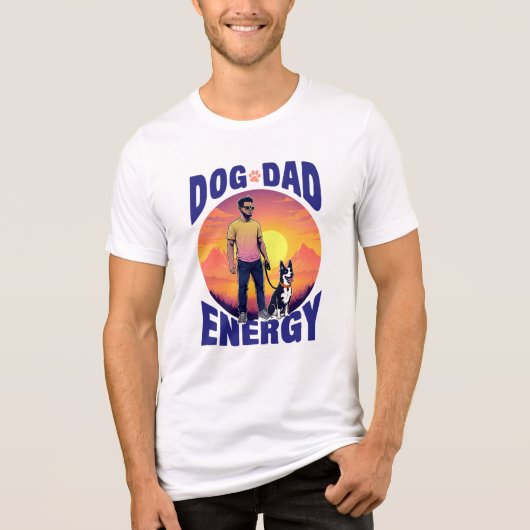 Dog Dad Energy Tri-Blend Shirt (Voorkant)
