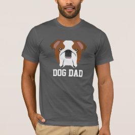 Dog Dad Engels Bulldog Vaderdag T-shirt