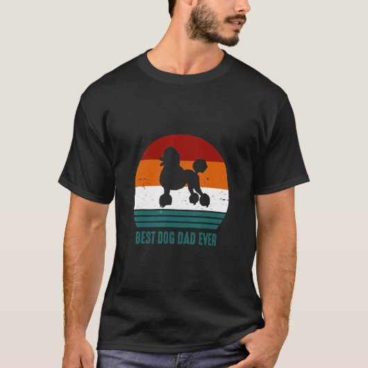 Dog Dad Ever Poodle T-shirt (Voorkant)
