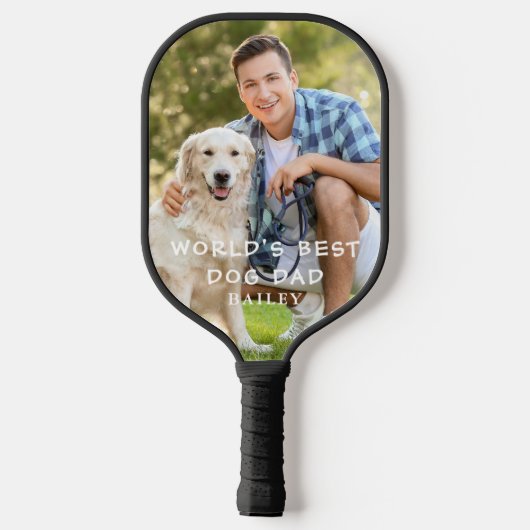 Dog Dad Foto Pickleball Paddle (Achterkant)