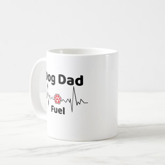 Dog Dad Fuel Mug Koffiemok (Voorkant links)
