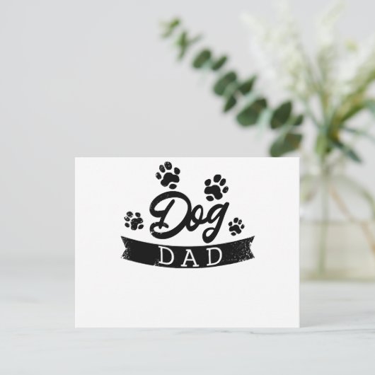 Dog Dad Funny Design - Gift idea voor honden eigen Briefkaart (Staand voorkant)