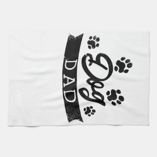 Dog Dad Funny Design - Gift idea voor honden eigen Theedoek