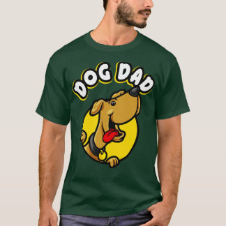 Dog Dad Funny Dog Lover Toon Comic Mannen T-shirt