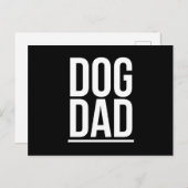 Dog dad funny fathers day gifts white briefkaart (Voorkant / Achterkant)