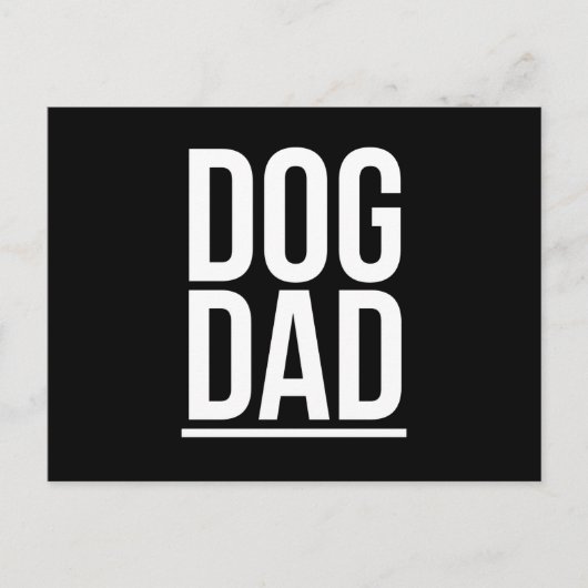 Dog dad funny fathers day gifts white briefkaart (Voorkant)