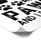 Dog Dad Funny Ik heb twee titels voor papa en Pawp Poster (Hoek)