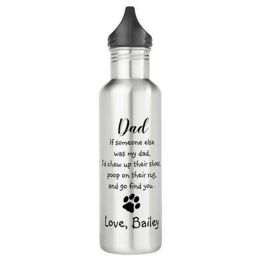 Dog Dad Funny Vaderdag Joke - Humor Dog Dad Waterfles (Links)