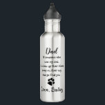 Dog Dad Funny Vaderdag Joke - Humor Dog Dad Waterfles<br><div class="desc">Verrassend dat pap deze Vaderdag met een super schattige hond pap waterfles heeft. Papa ... Als iemand anders mijn vader was, kauwde ik hun schoenen op, poep op hun rug, en ga je zoeken. . . Pas aan met de favoriete foto van de Dog Papa's en naam. Dog Dad Funny...</div>
