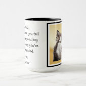 Dog Dad Funny Vaderdag Pet Foto Zwart Binnen Mok (Midden)