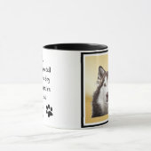 Dog Dad Funny Vaderdag Pet Foto Zwart Binnen Mok (Midden)