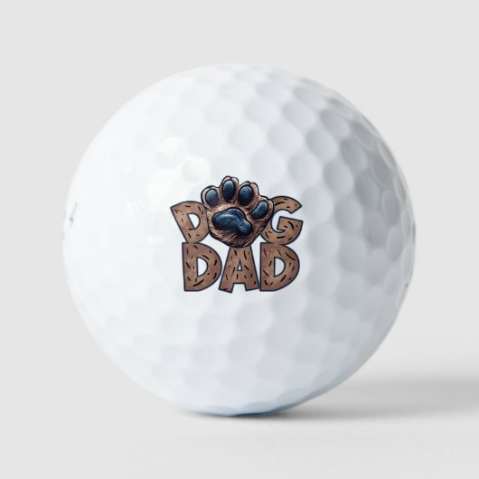 Dog Dad Gift Golfballen (Voorkant)