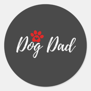 Dog Dad Gift voor hondenbezitters Ronde Sticker