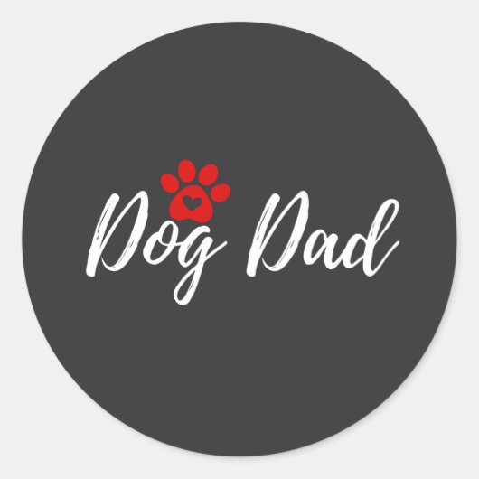 Dog Dad Gift voor hondenbezitters Ronde Sticker (Voorkant)