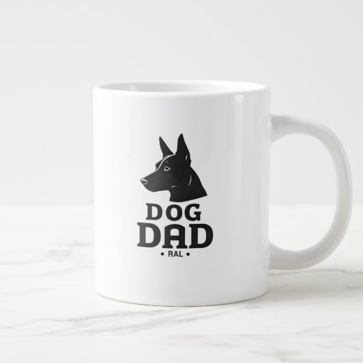 Dog Dad Gifts for Him – Funny & Custom Gea Grote Koffiekop (Rechts)