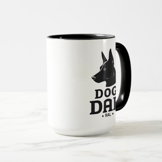 Dog Dad Gifts for Him – Funny & Custom Gea Mok (Voorkant rechts)