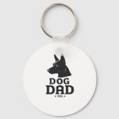 Dog Dad Gifts for Him – Funny & Custom Gea Sleutelhanger (Voorkant)