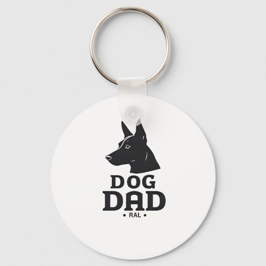 Dog Dad Gifts for Him – Funny & Custom Gea Sleutelhanger (Voorkant)