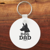 Dog Dad Gifts for Him – Funny & Custom Gea Sleutelhanger (Voorkant)