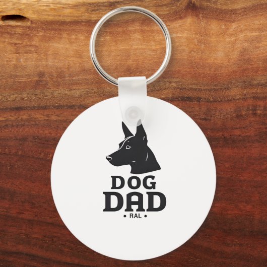 Dog Dad Gifts for Him – Funny & Custom Gea Sleutelhanger (Voorkant)