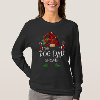 Dog Dad Gnome Buffalo Pset kerstboom Light T-shirt