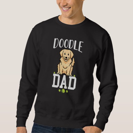 dog dad golden doodle best golden retriever dad ev trui (Voorkant)