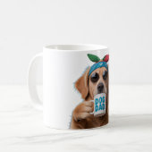 Dog Dad - Golden Retriever Koffietijd Ontwerp Koffiemok (Voorkant links)