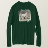 Dog Dad Grumpy Dog Green Long Hoeve Foto T-shirt (Design achterkant)