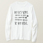 Dog Dad Grumpy Dog White Long Hoeve Foto T-shirt (Design voorkant)