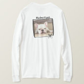 Dog Dad Grumpy Dog White Long Hoeve Foto T-shirt (Design achterkant)
